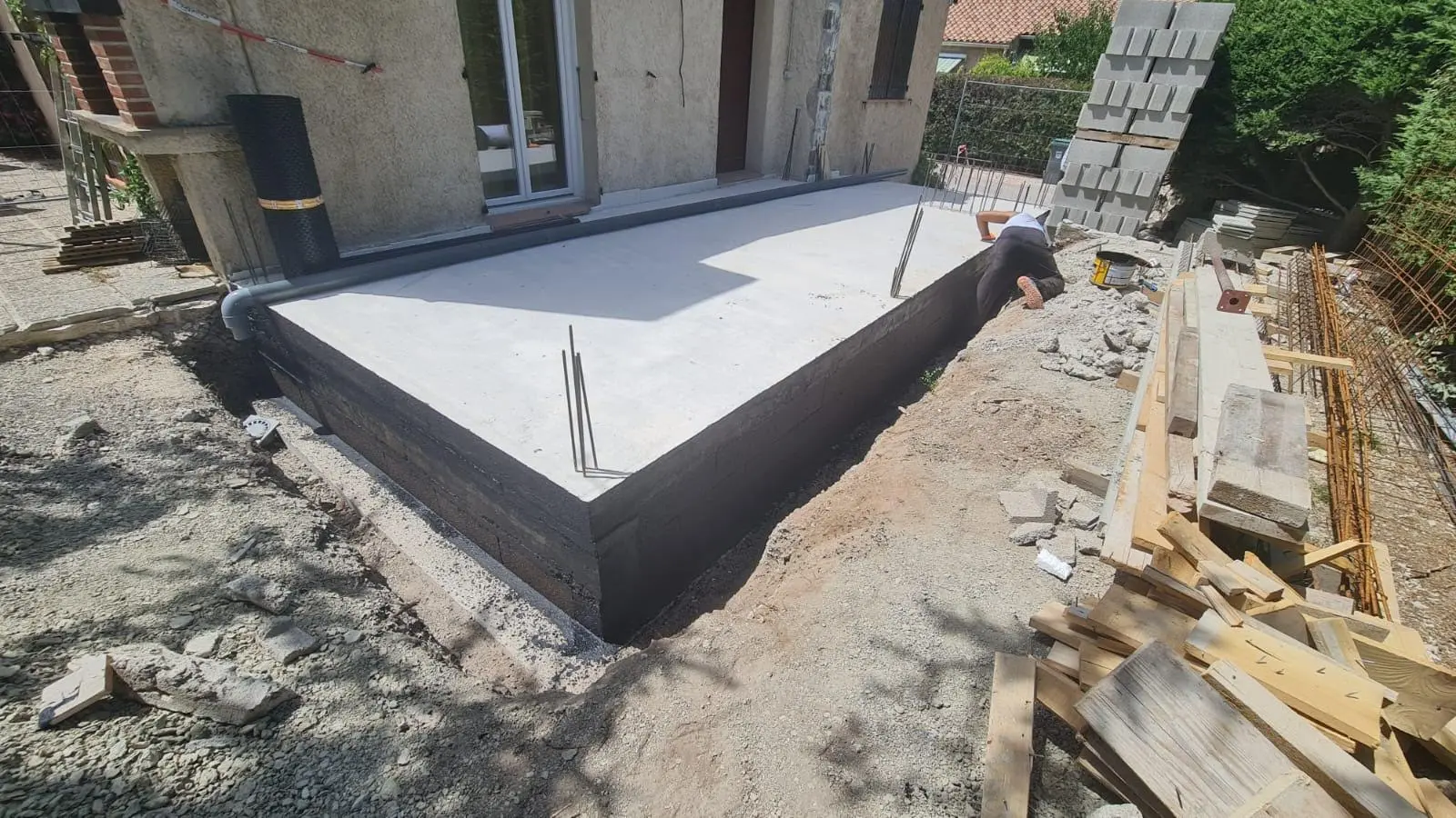 Rendu final de l'extension de maison à Gignac