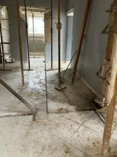 Ouverture des murs porteurs et pose d'étais