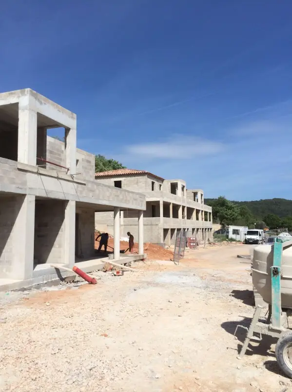 Chantier de gros oeuvre des villas à Aix-en-Provence