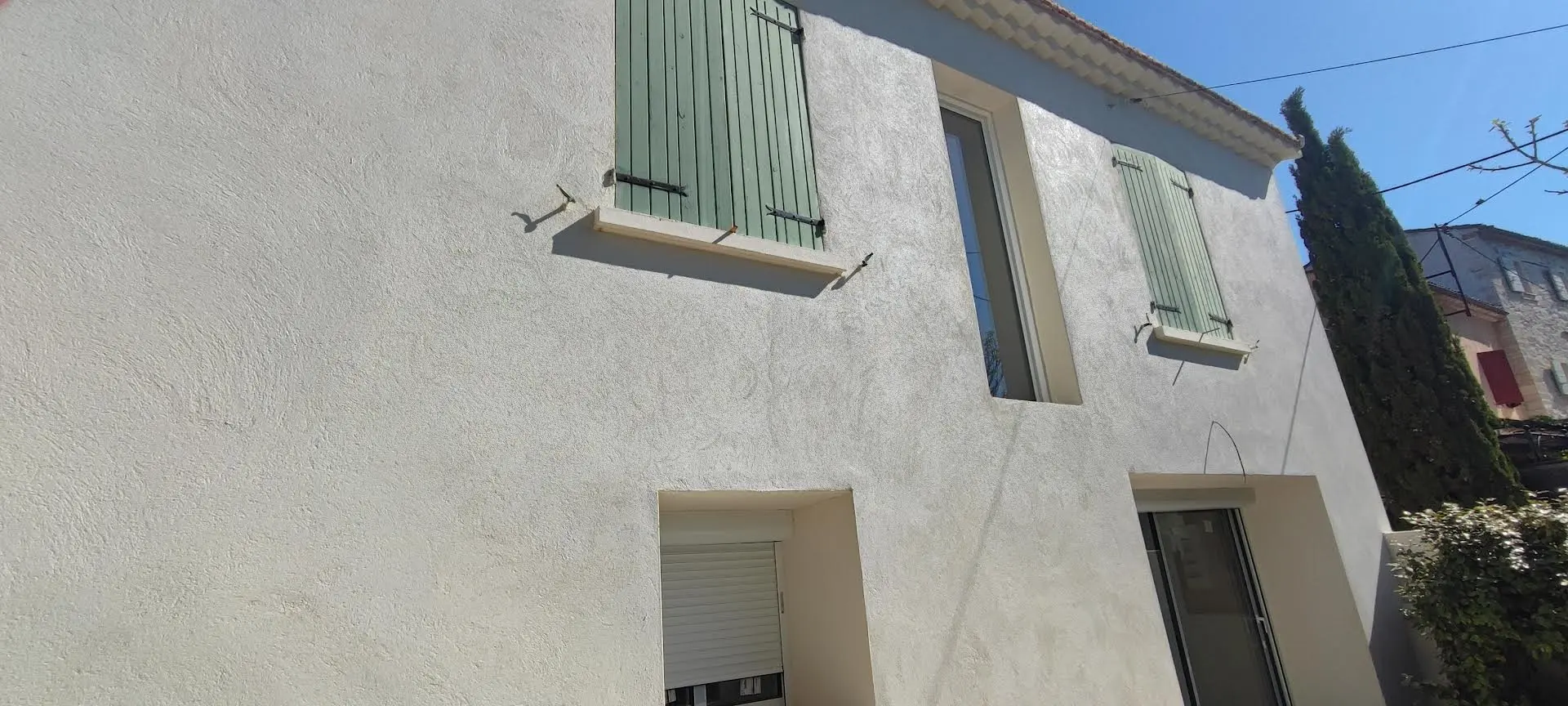 Détail façade rénovée Puyricard