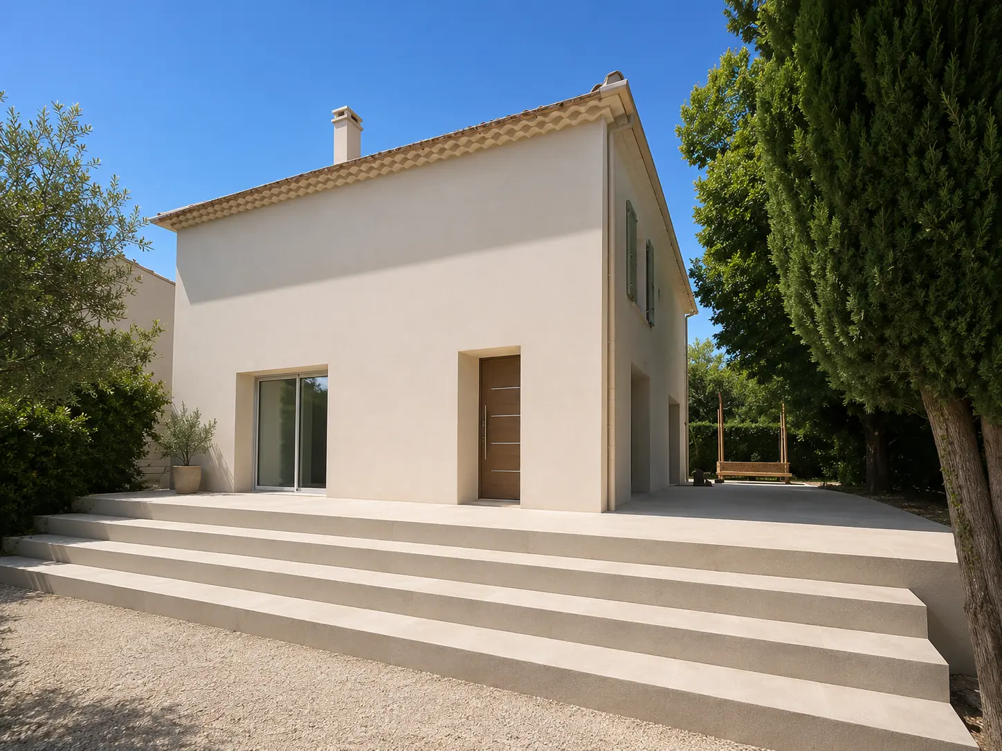 Nouvelle façade et aménagements extérieurs